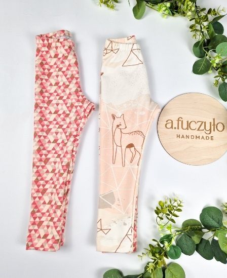 Legginsy dziewczęce dresowe rozmiar 104 nowe handmade