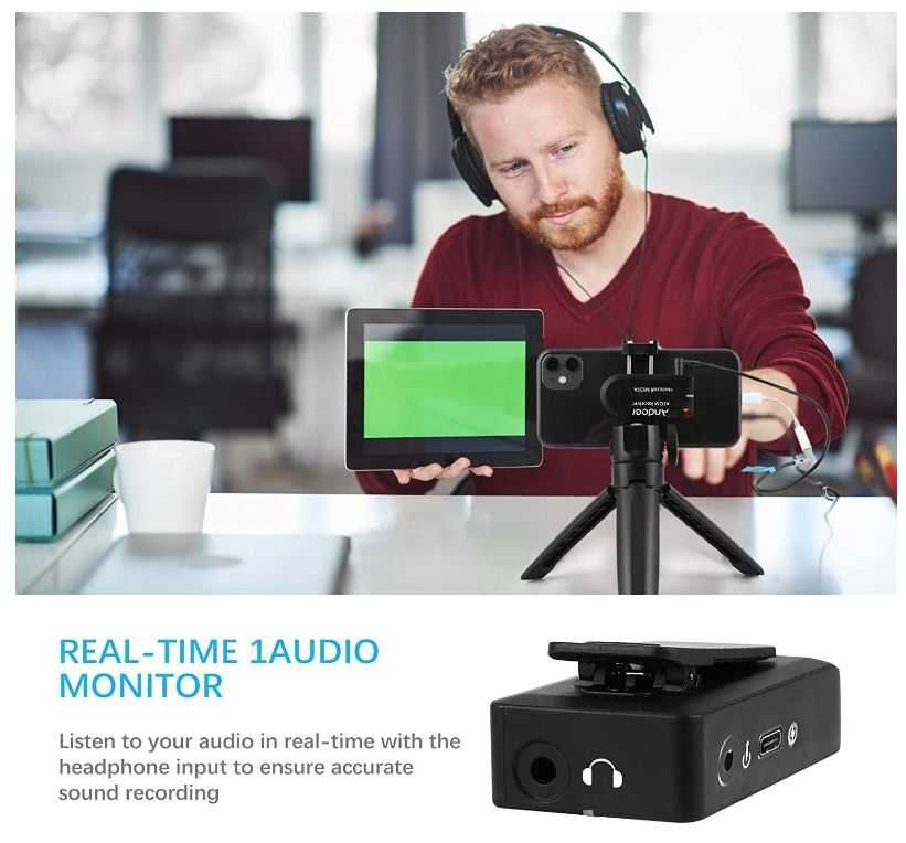 System mikrofonów bezprzewodowych Andoer 2.4G
