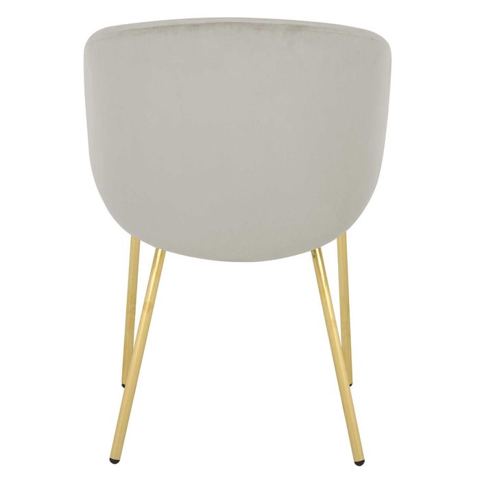 ZZ2024 - Krzesło do jadalni Adrano, welurowe, bezowe/złote nogi