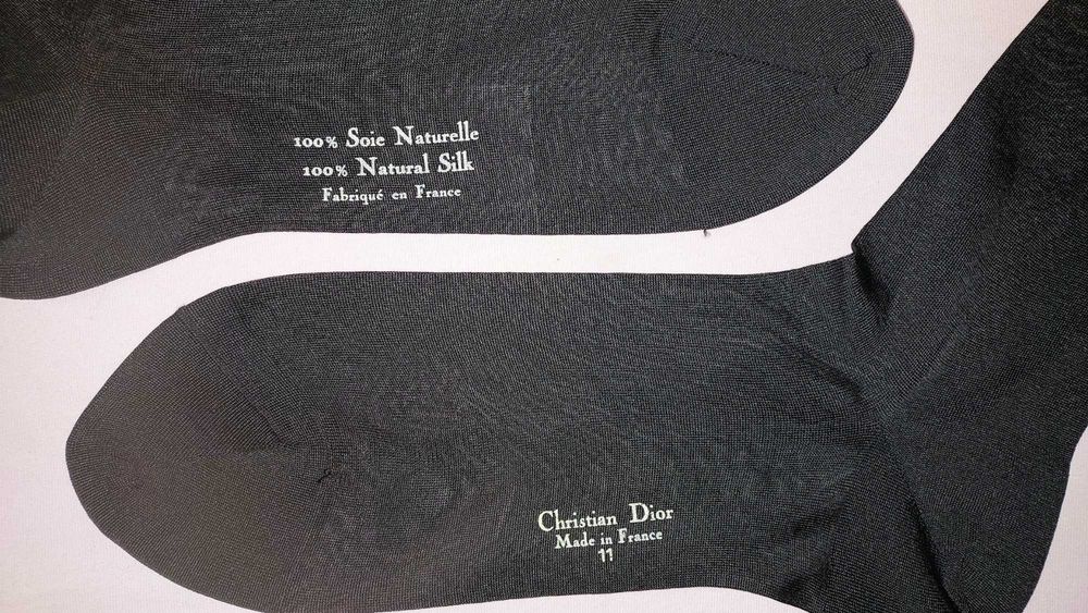 Christian Dior Шелковые гольфы Made in France плоский шов носки