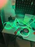 Led Neon Flex zielony 5 m sprawne 3m z zasilaczem kablem włącznikiem