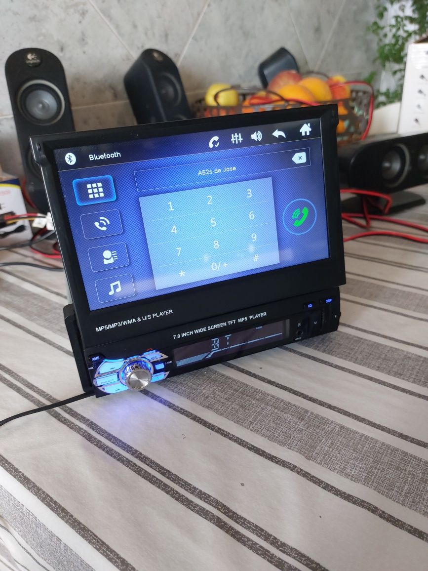 Auto radio Android c/ecrã retráctil