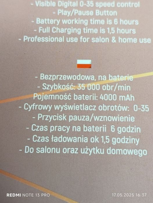 Nails Company Bezprzewodowa Frezarka Do Paznokci Manicure Pedicure 25