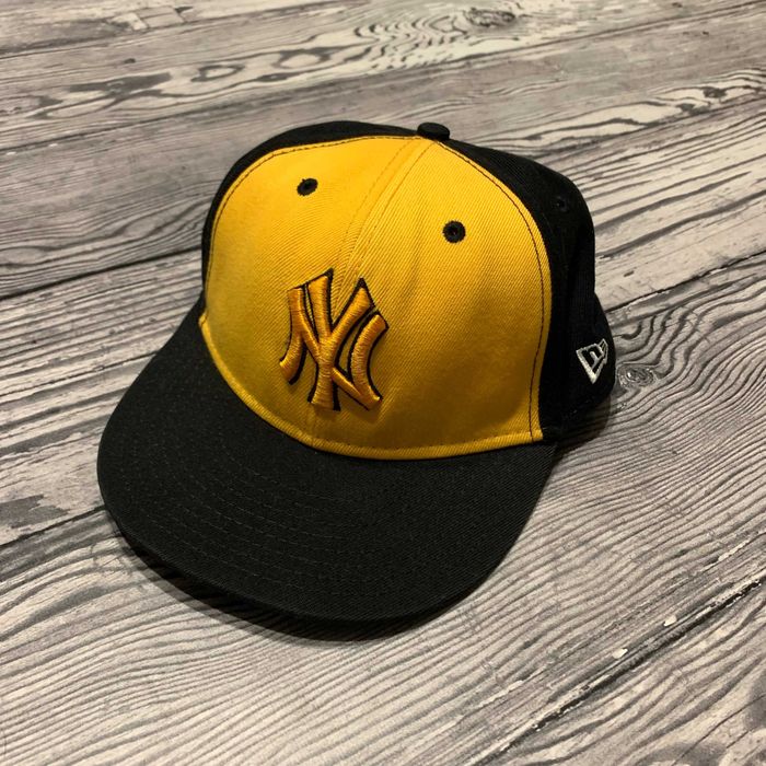 Бейсболка кепка New Era New York Yankees Black & Yellow Fullcap