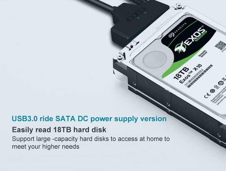 Kabel adapter USB 3.0 SATA - USB Hdd 2.5 i 3.5 cala