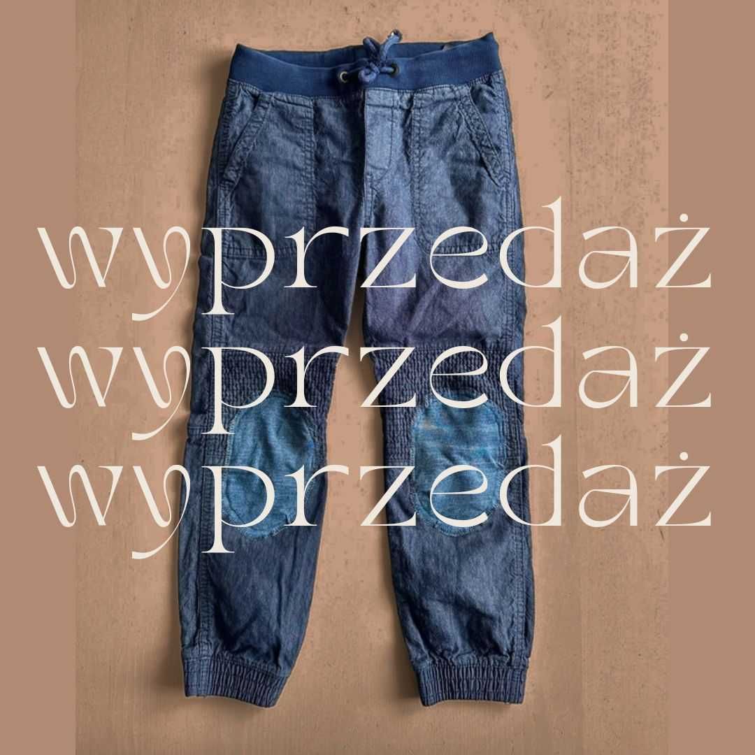 Spodnie jeansowe joggery z łatami 116-122cm 6-7lat H&M #1483