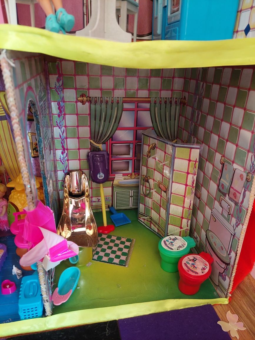 Lalki Barbie wyposażenie do domkui mnóstwo akcesoriów