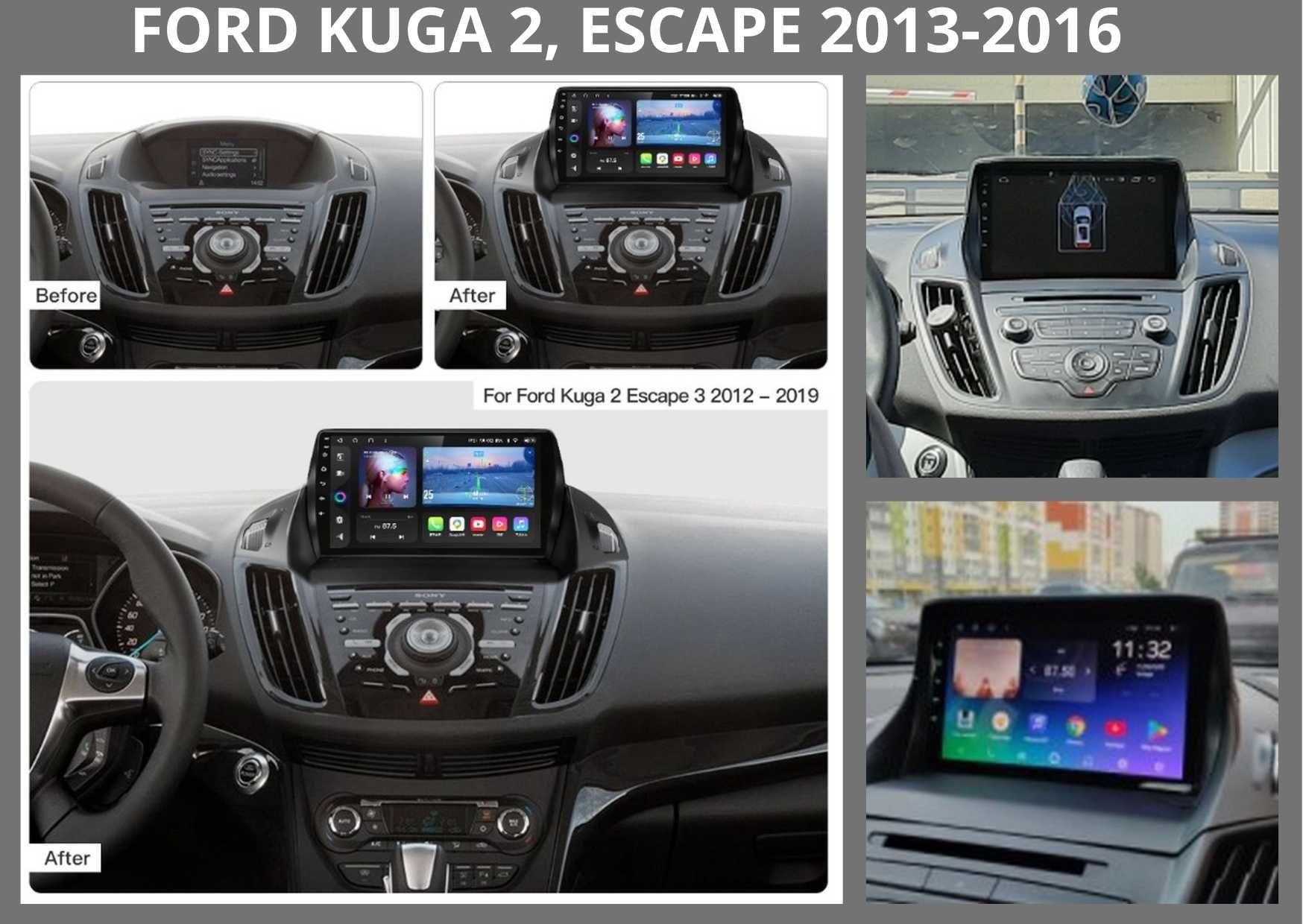 Штатні Магнітоли Ford Edge 2015-2018, Escape 2013-2016 з Android 10