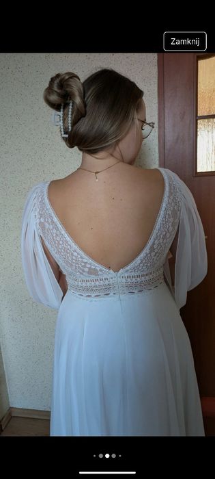 Suknia ślubna z odpinanymi rękawami