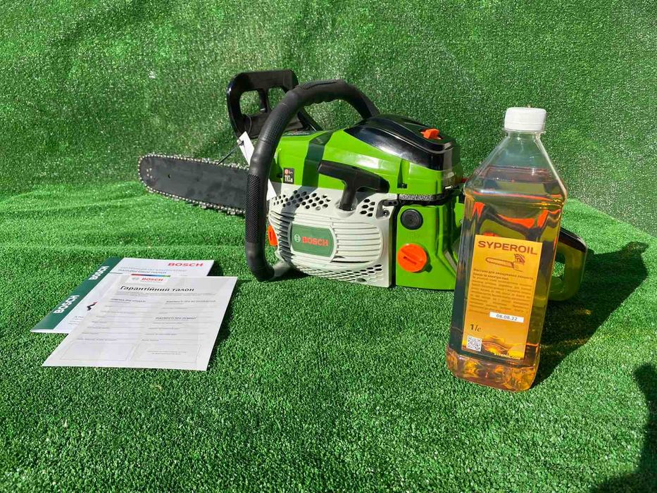 Потужна бензопила BOSCH BP 210 (2 шини 2 ланцюга 6.3 кВт)