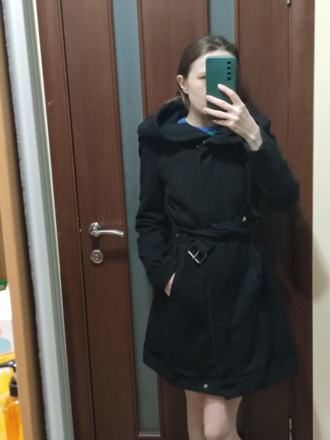 чорне пальто zara вовна шерстяное пальто