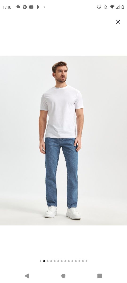 Jeansy regular męskie S