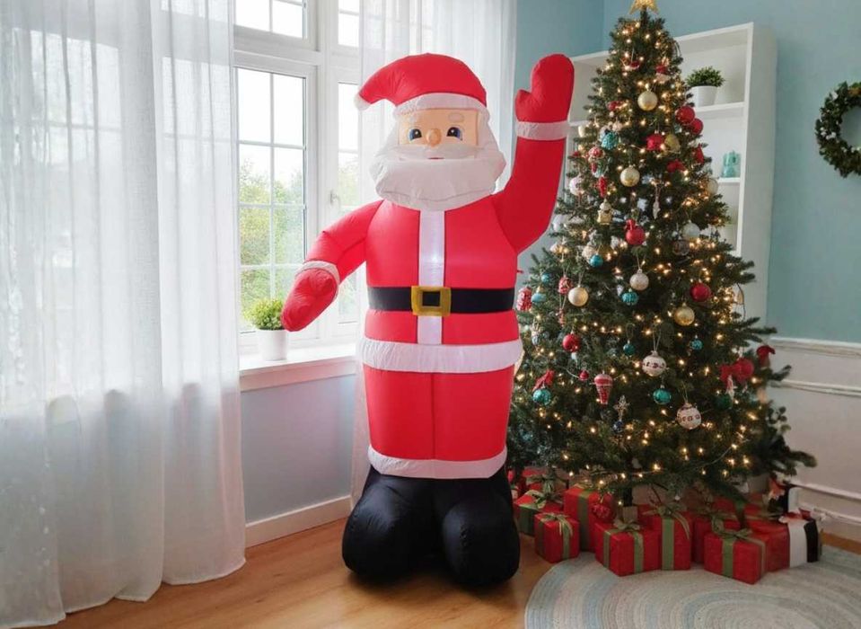 Dmuchany MIKOŁAJ Duży Nadmuchiwany Stojący Świecący Zewnętrzny LED 180