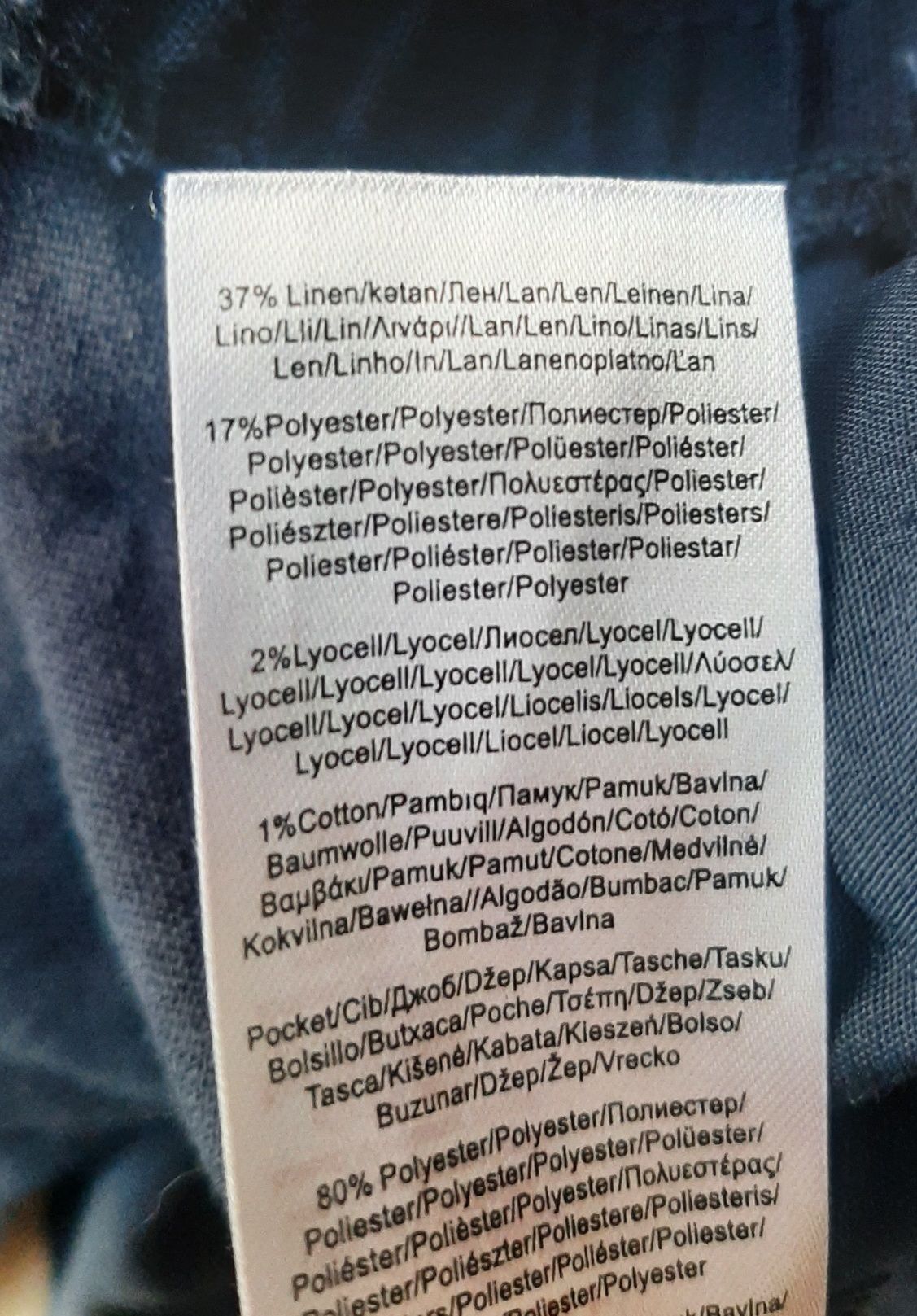 Granatowe szorty lniane XXL