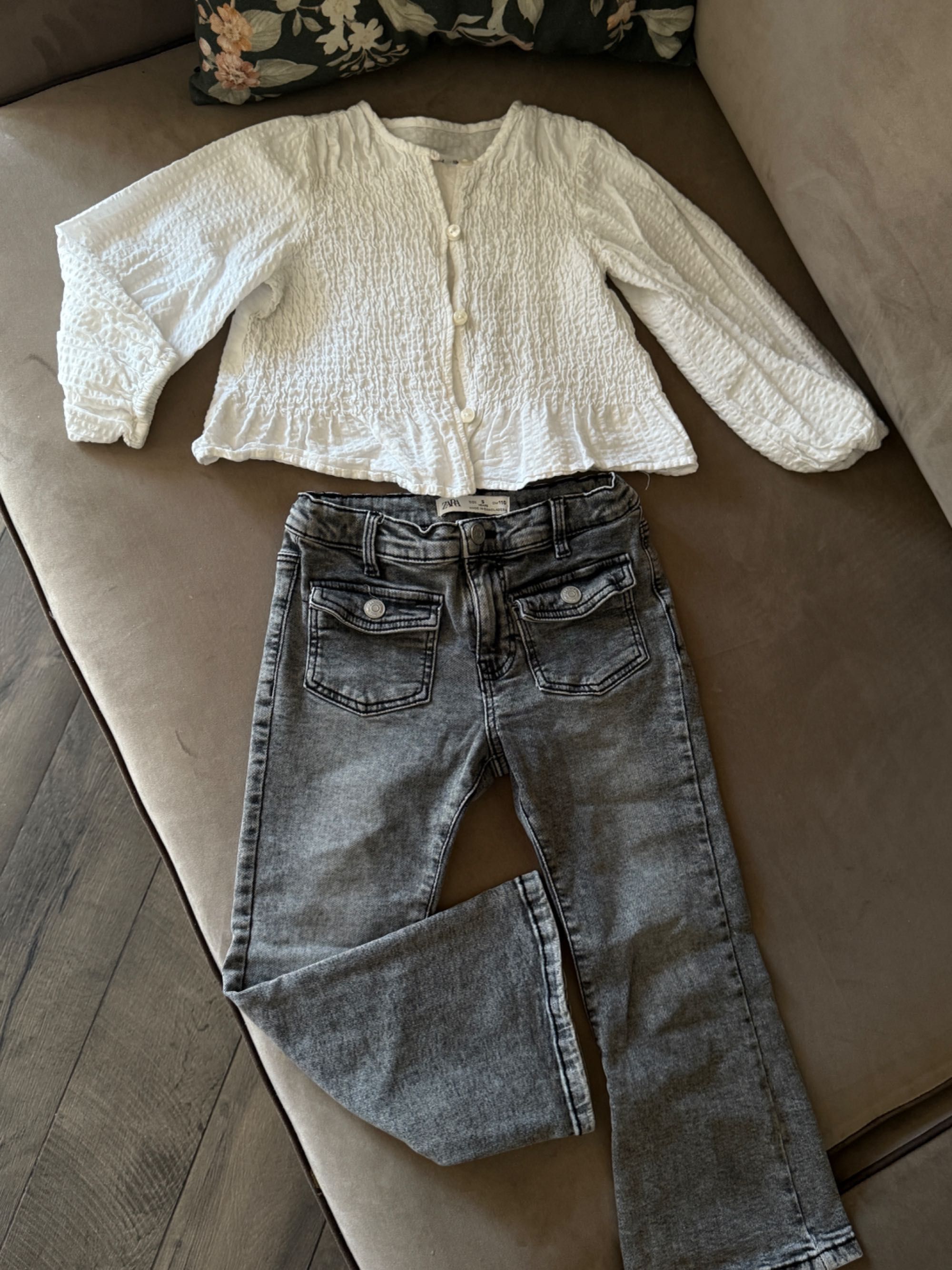 Джинсы блузка юбка Zara 3-4 р 98 104 шорти