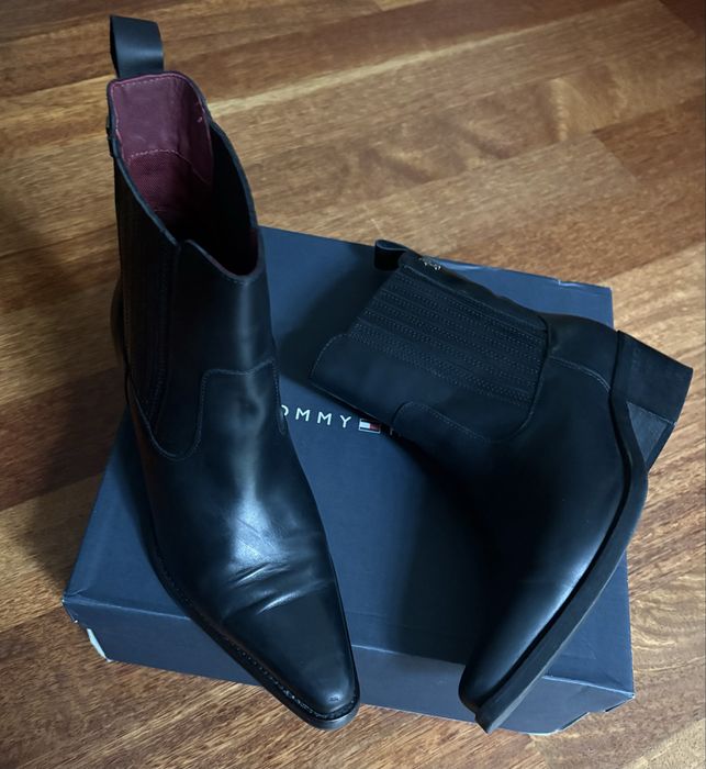 Tommy Hilfiger sztyblety 39 25 cm skóra