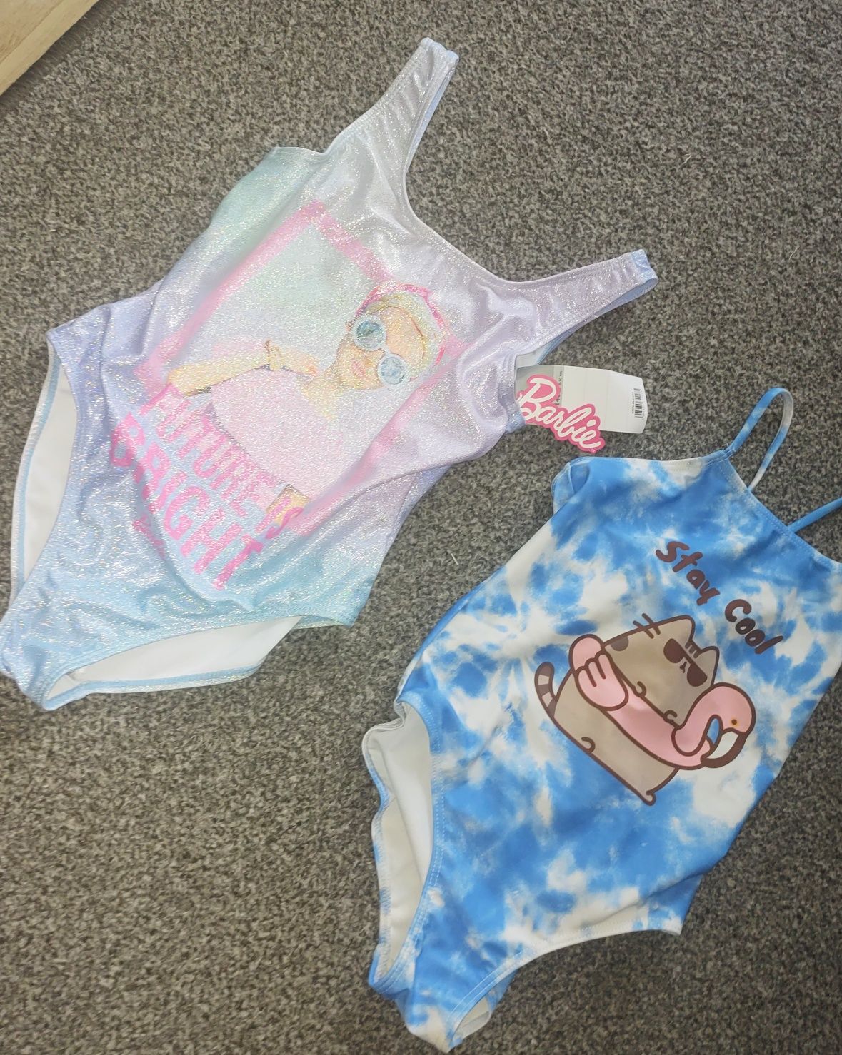 Strój kąpielowy  barbie nowy 134 plus strój pusheen 134