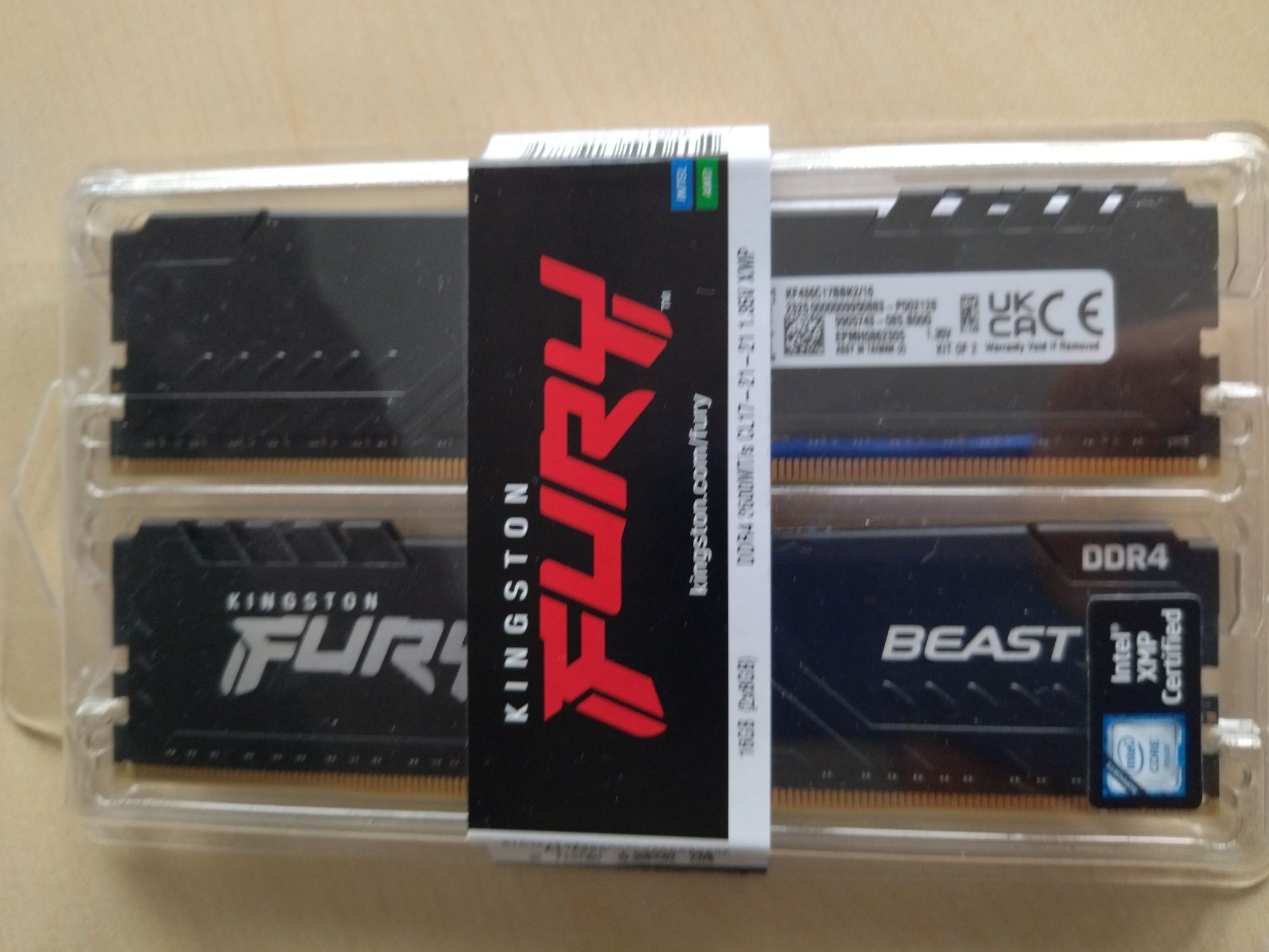 Kingston FURY 16GB (2x8GB) 3600MHz CL17 Beast Black