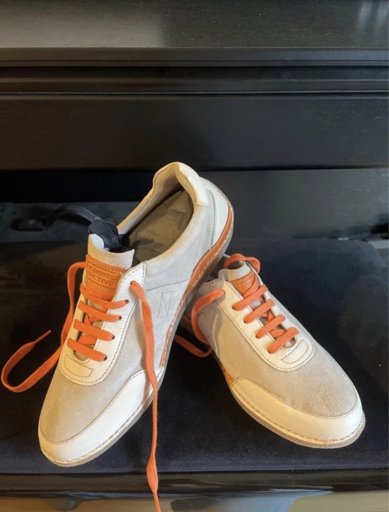 Buty Sneakersy adidasy  skórzane Camel Active rozm.37.5 -  jasny beż
