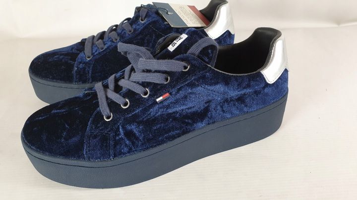 TOMMY HILFIGER crushed velvet snakersy damskie r40