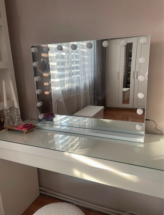 Lustro do makijażu LED w stylu Hollywood 800x580mm