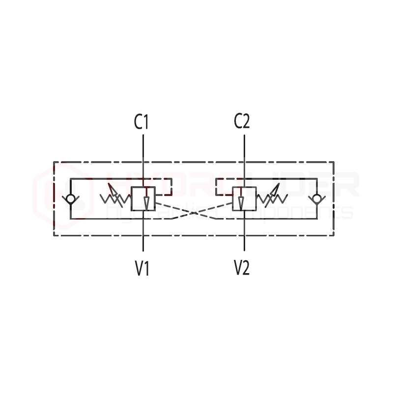 Zawór Overcenter pod VBCD 3/8 DE-A 40L. 350bar