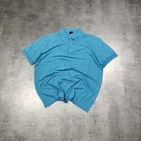 MĘSKA Elegancka Premium Koszulka Polo Hugo Boss Haftowane Logo Niebies