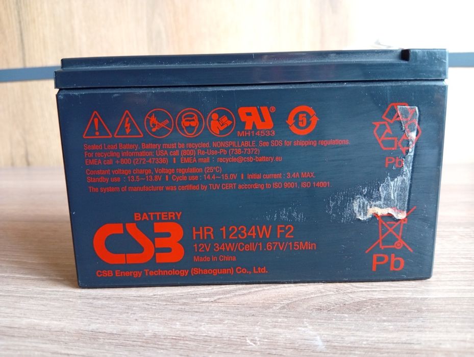 Нові свинцево-кислотні акумулятори CSB 12V -9Ah