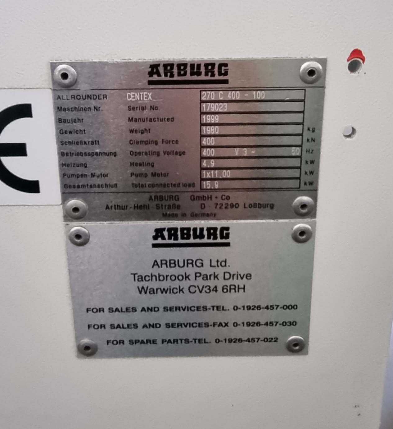 Wtryskarka Arburg Allrounder 270C 400/100 rok1999 + osprzęt (w opisie)