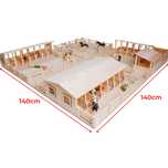 Drewniana Stajnia dla Koni Schleich, Collecta | HorseWorld | 140x140cm