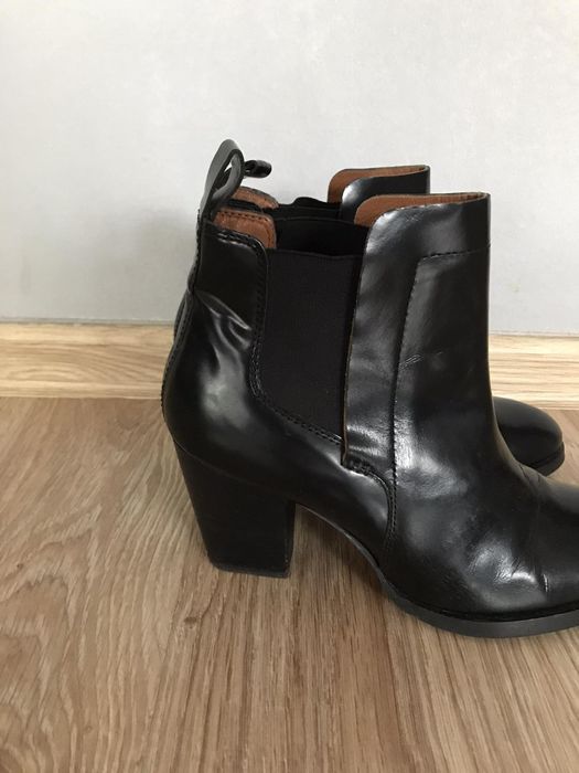 H&M Premium Genuine Leather botki damskie skóra 40