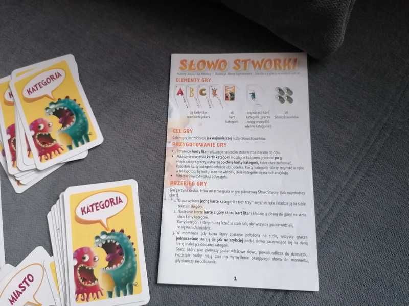 Gra planszowa Słowo-Stworki 6-106 lat