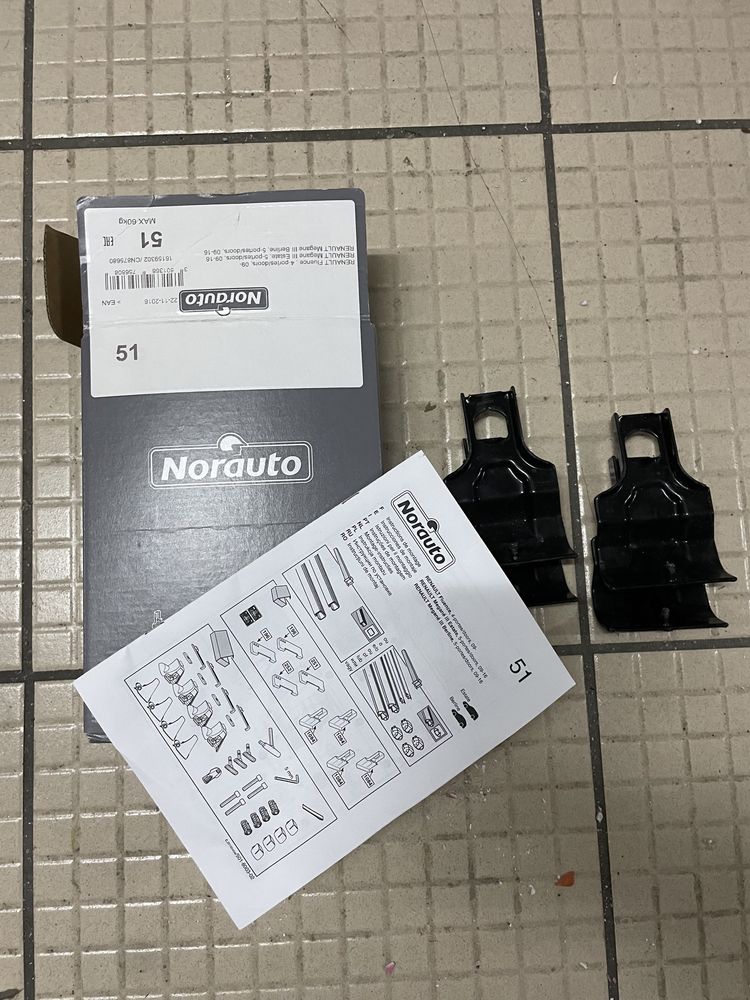 Kit adaptador barras tejadilho Megane