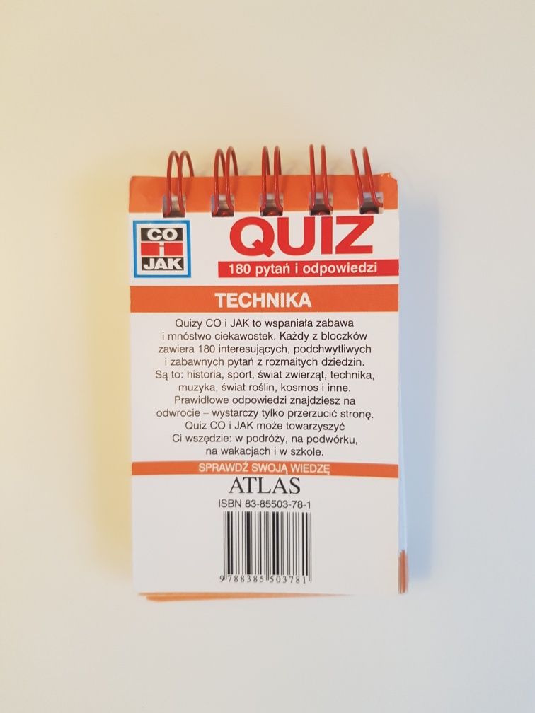 Quiz. 180 pytań i odpowiedzi. Technika. Dla dzieci i młodzieży