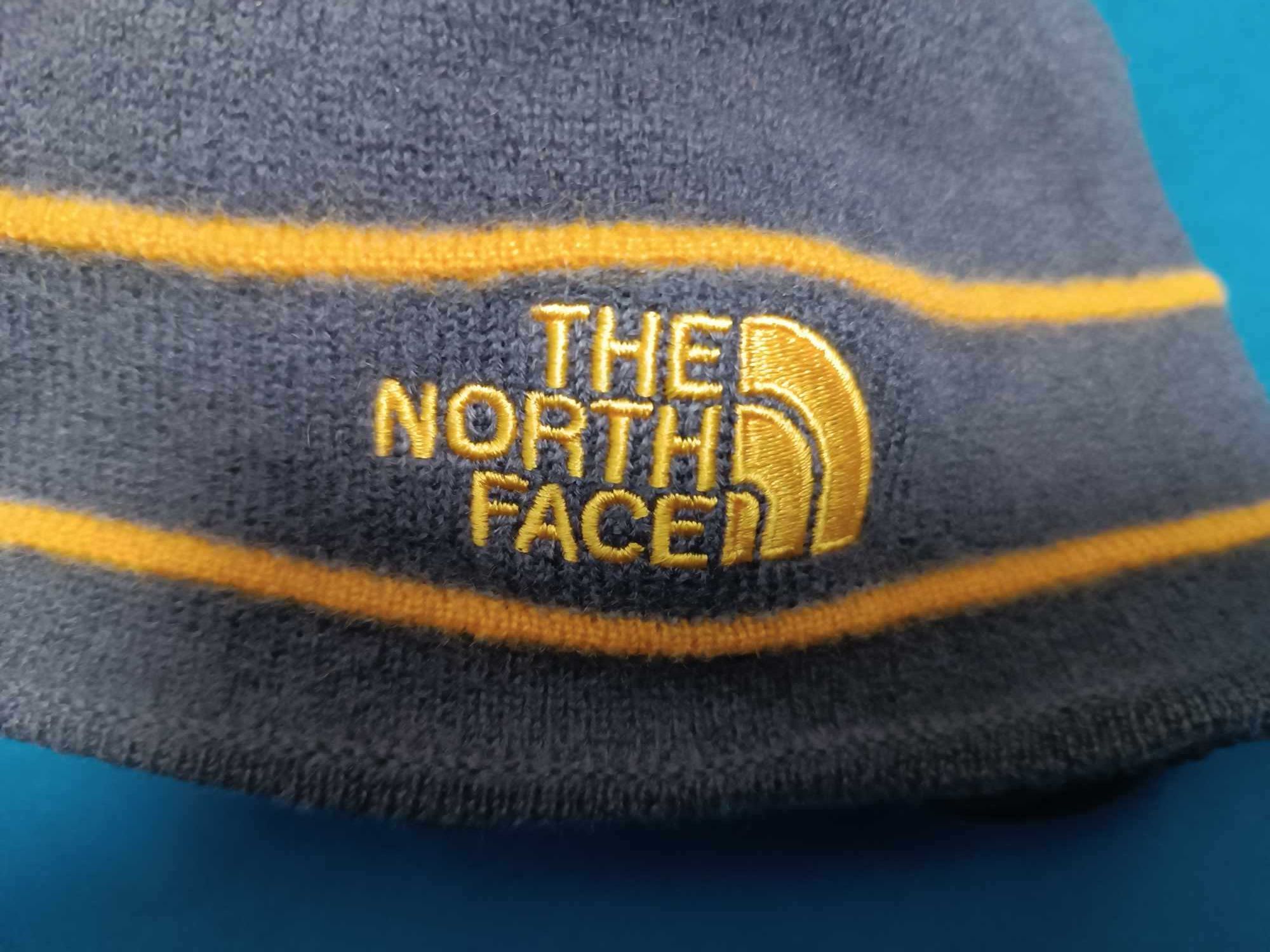 Czapka płytka szaro żółta uniseks logowana - "The Norte Face"