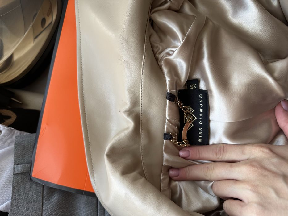 Шкіряний тренч Miss diamond