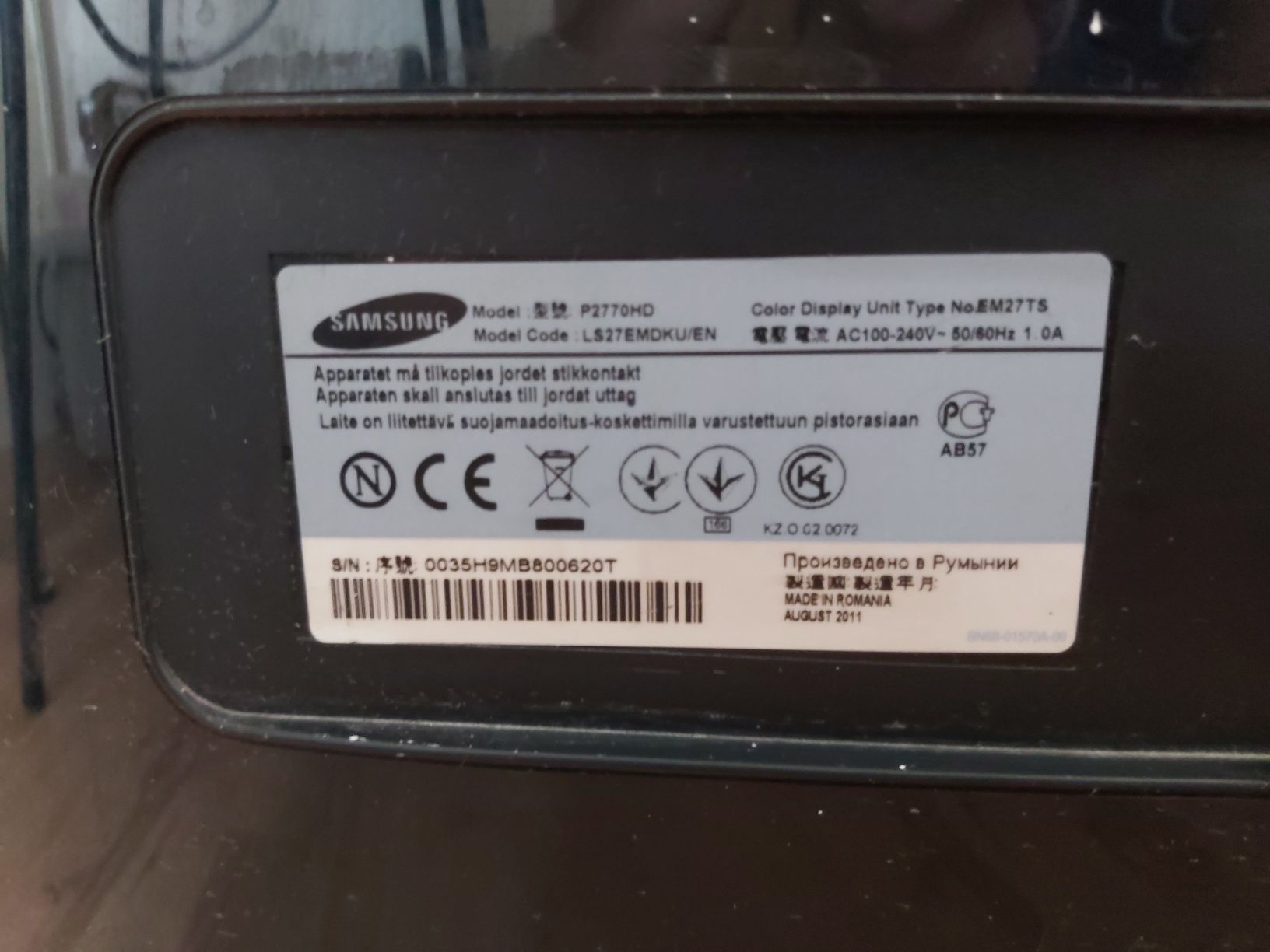 Monitor z tunerem Tv Samsung.