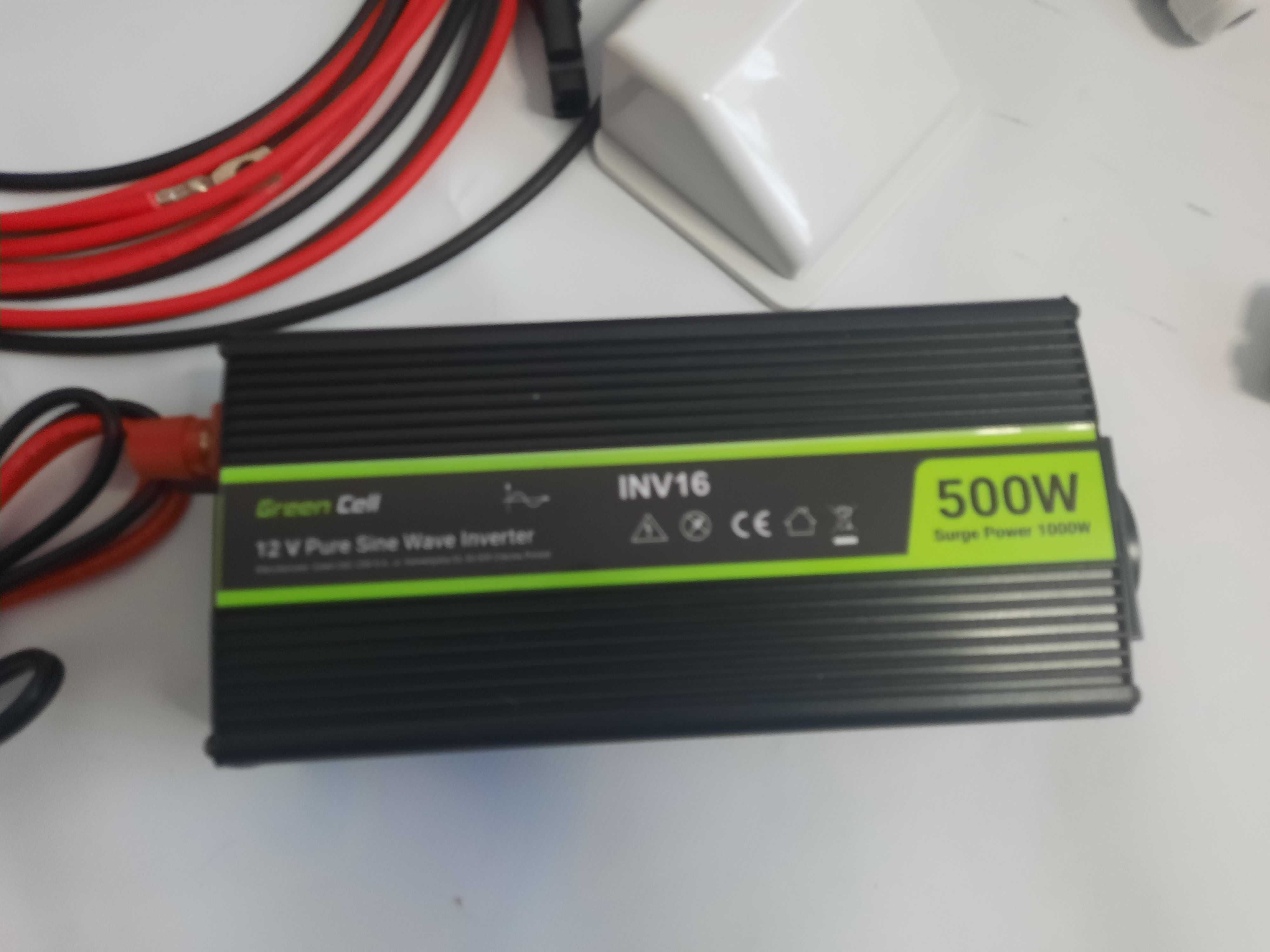 panel 100W 2x akumulator 100ah przetwornica zestaw solarny łódka