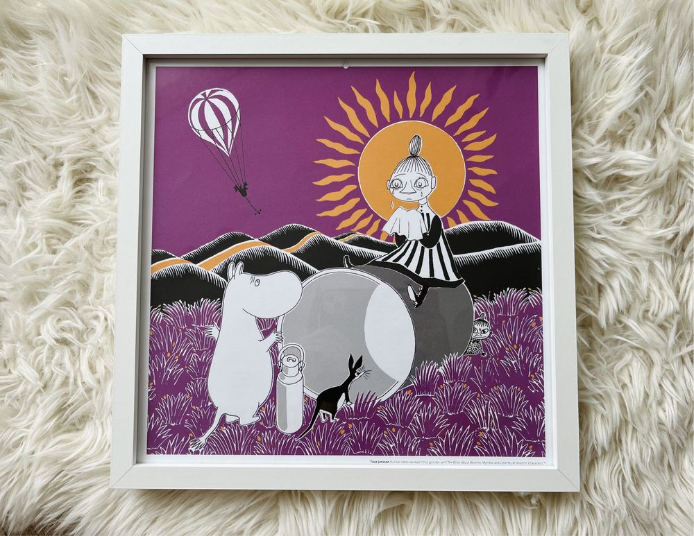 Obraz ilustracja Muminki Moomin Tove Jansson rama ramka ozdoba do domu