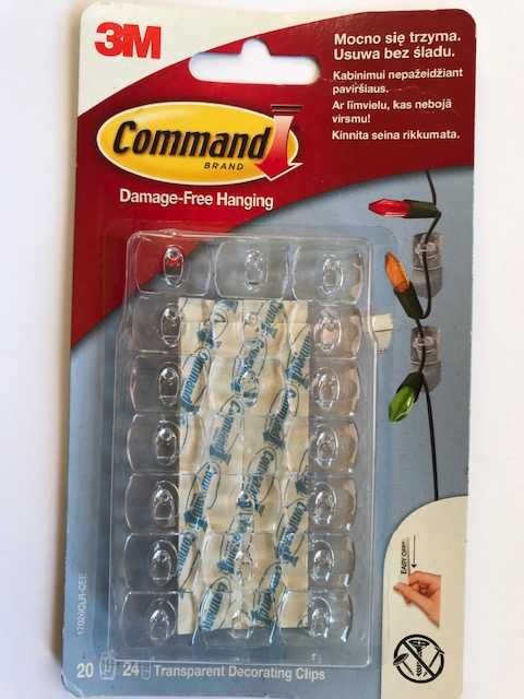 3M Command klipsy do mocowania 17017CLR