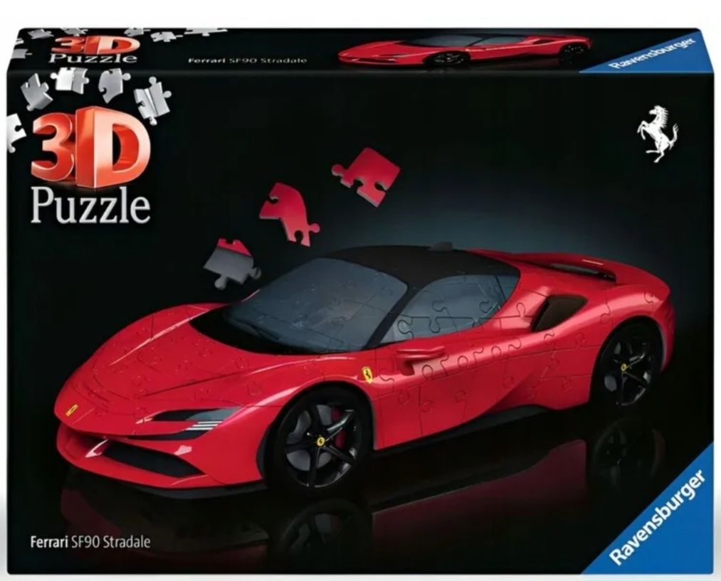 Nowe puzzle Ravensburger 3D Pojazdy Ferrari SF90 Stradale 108 elementó