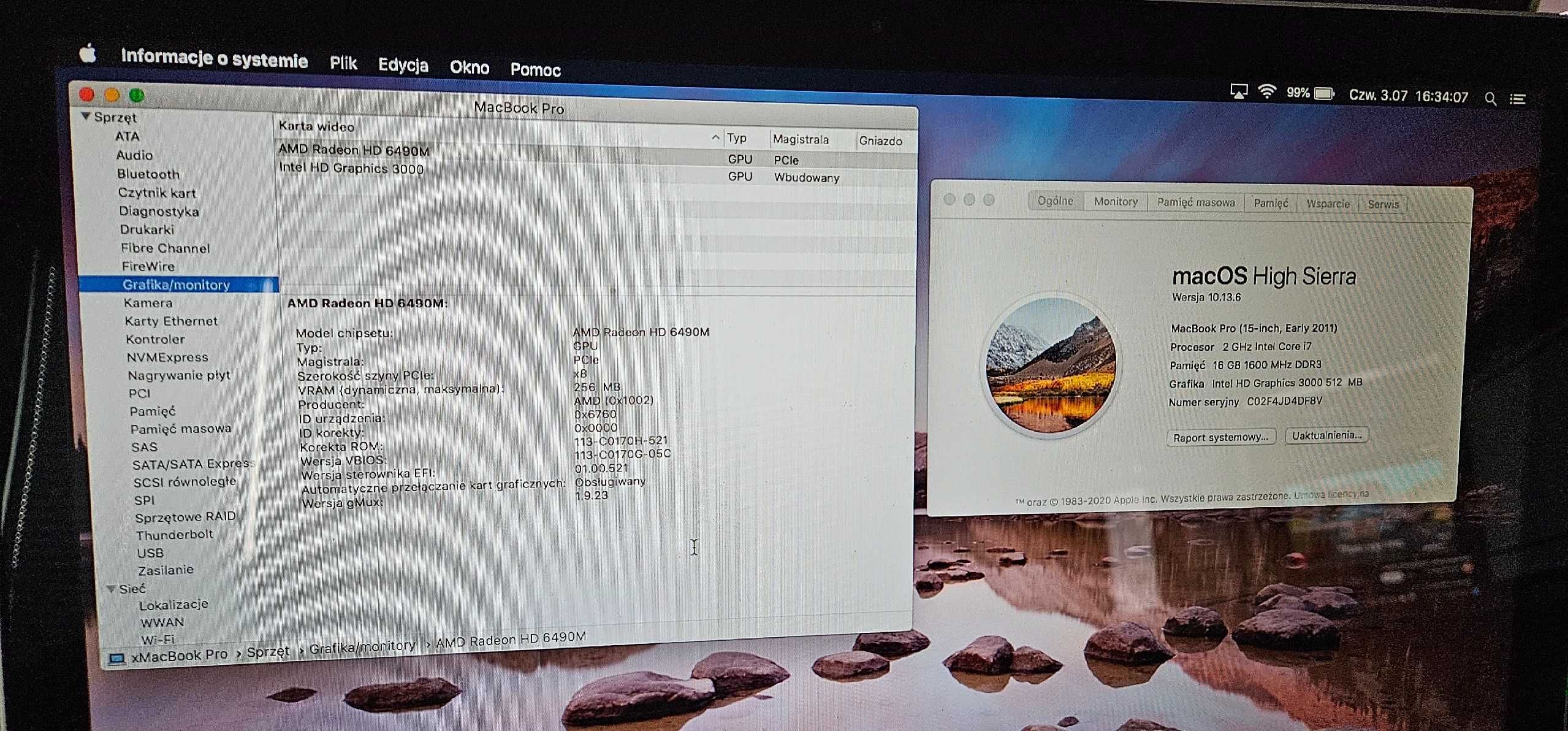 Macbook Pro 8,2 15", początek 2011 (A1286) - i7/16GB RAM/512GB SSD