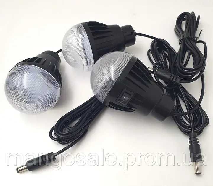 ПОТУЖНИЙ! Ліхтар PowerBank, з сонячною зарядкою + лампочки 3 шт