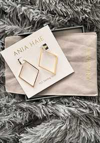 (kolczyki) rhombic earrings gold-silver