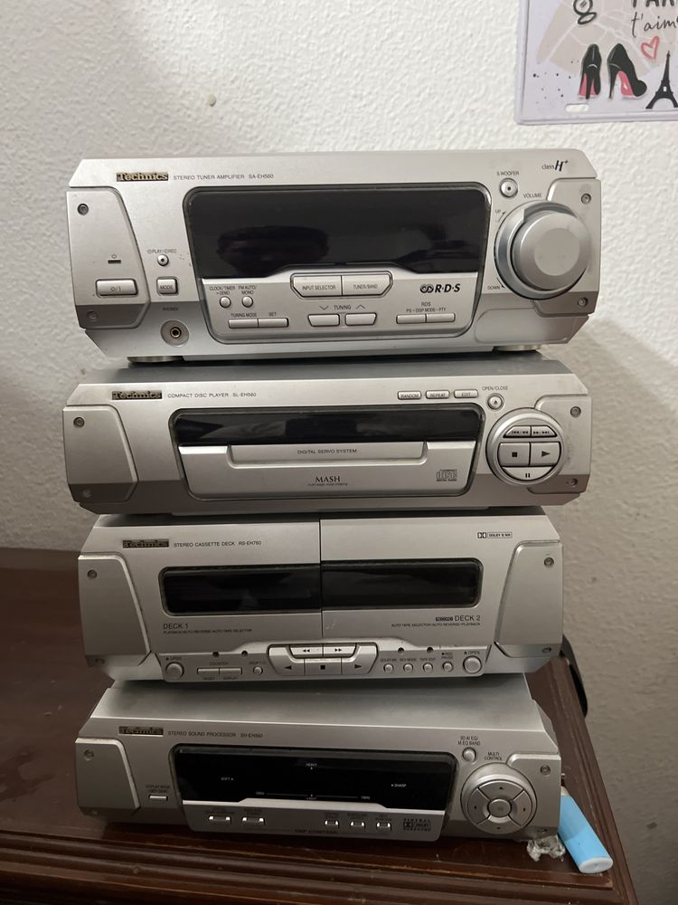 Colunas + aparelhagem technics