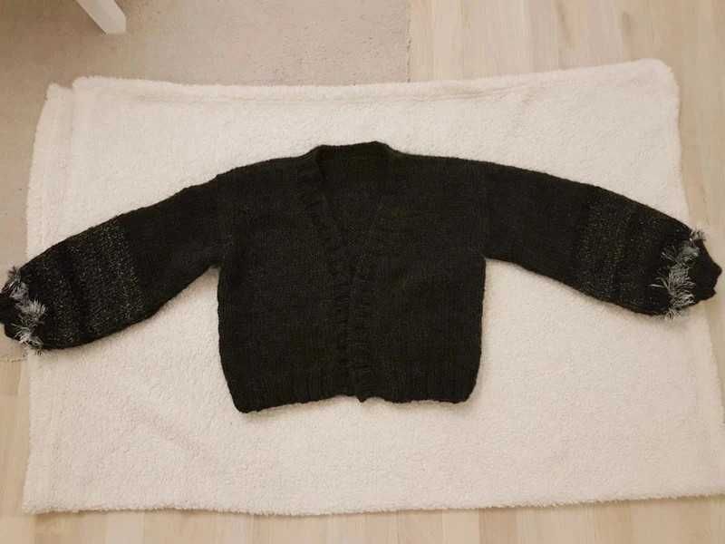 Kardigan handmade gruby z 100%wełny wysokogatunkowej