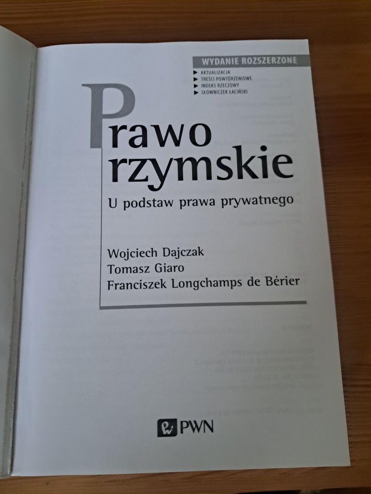 "Prawo rzymskie, U podstaw prawa prywatnego"