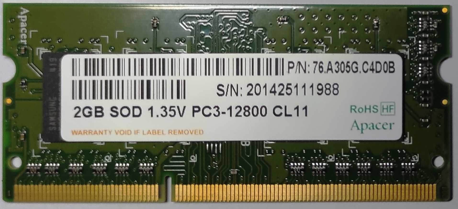 Модуль пам'яті 2GB для ноутбука SODIMM DDR3
