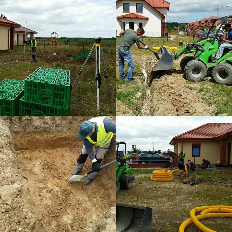 Drenaże, drenaże opaskowe, odwodnienia Suchy Las i okolica.