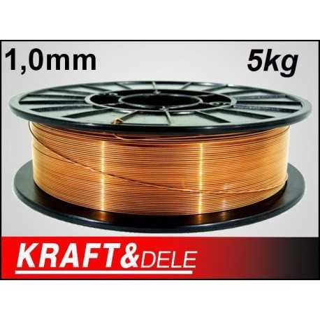 Drut spawalniczy 1,0 mm 5kg miedziowany KD1152